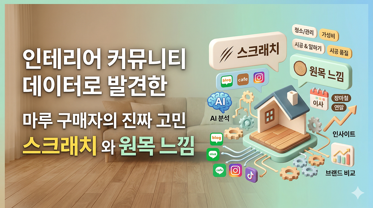 인테리어 커뮤니티 데이터로 발견한 마루 구매자의 진짜 고민