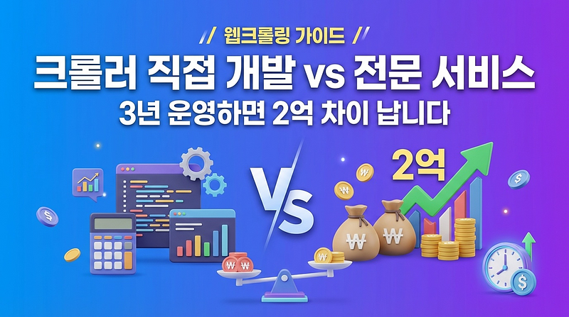 クローラーを自作するか専門サービスを利用するか：3年間運用すると2億の差が出ます