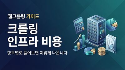 크롤링 인프라 비용, 항목별로 뜯어보면 이렇게 나옵니다